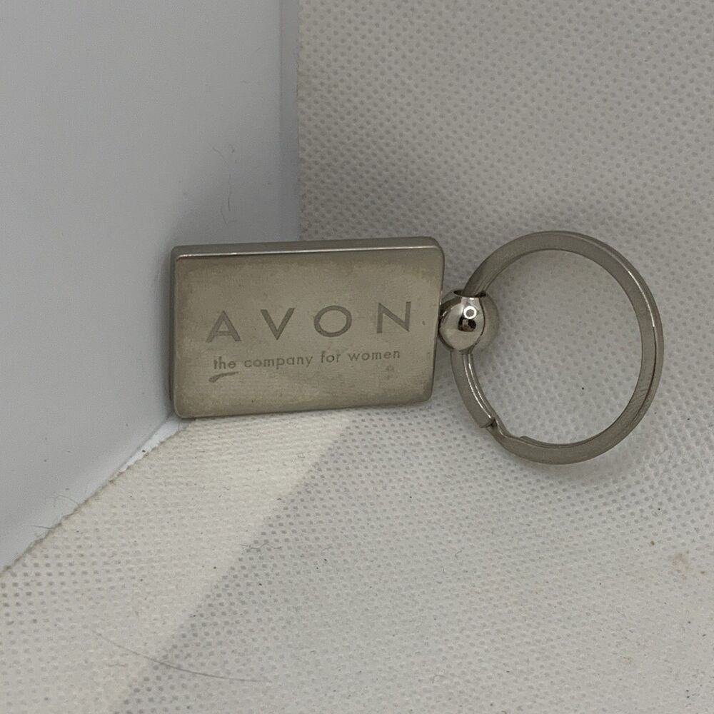 Vintage Avon Silver Tone House Key Fob Keychain - The Company For Women